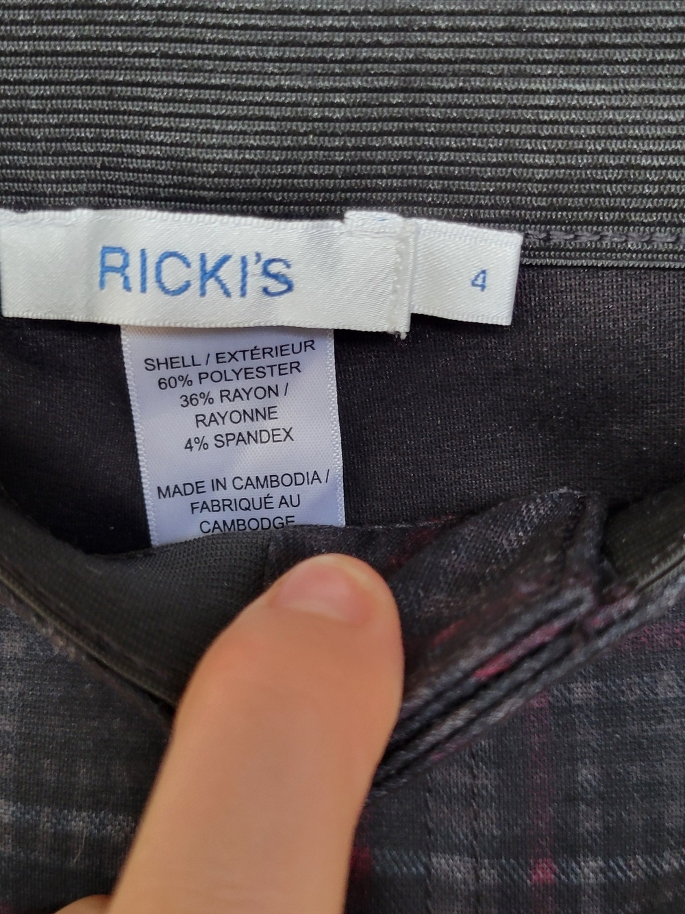 Ricki's Grey and Red Plaid Slim Legging - Picture 5 of 5